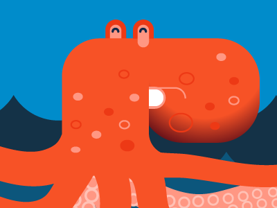 GPO—Seattle Aquarium 2016 advertising animal cartoon flat illustration kids minimalism ngo non profit octopus vector zoo