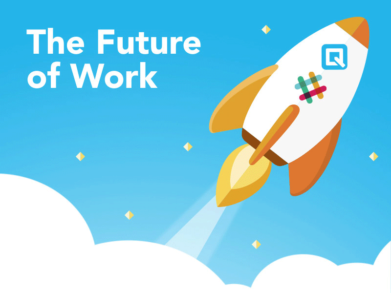 Slack + Quip = <3 ae anim animation blue cloud orange product quip rocket slack vector