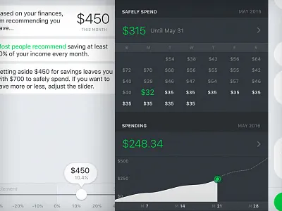 Olivia - Safely Spend ios olivia strategy ui ux