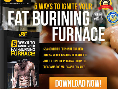 Fitness Program Mockup Homepage fat burning program homepage website