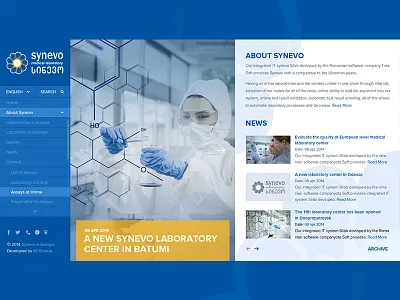 Synevo laboratory medical responsive design uiux
