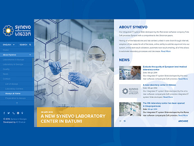Synevo laboratory medical responsive design uiux