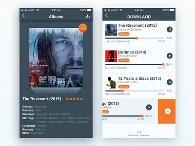 Movie App Interface Oscar Collection Ui-2 app collection interface movie oscar ui