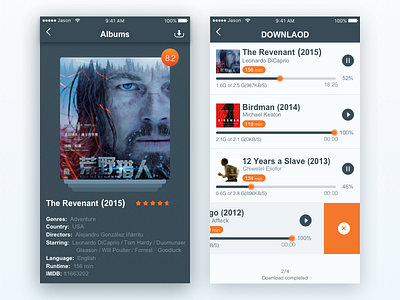 Movie App Interface Oscar Collection Ui-2 app collection interface movie oscar ui