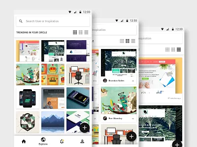 Explore Display app display layouting material material design mobile mobile app ui ux