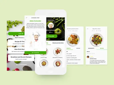 Recipes app app cooking dessert dish eat flat food kitchen meal recipe ui ux