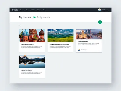 Courses dashboard dashboard learning ui web