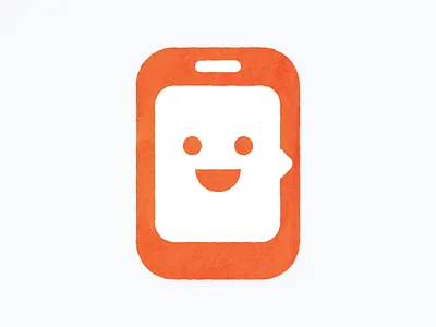 Tiny Rocket Icon face icon logo orange small vector