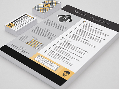 B.Flo Brand Identity Refresh advancement brand collateral identity minimal plaid refresh resume