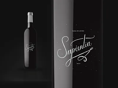 Sapientia I.I black label lettering packaging sapientia wine wine label