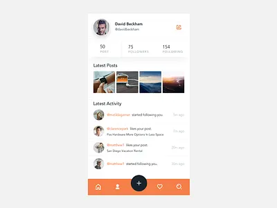 My Profile activity add post profile ui user