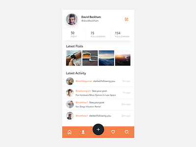 My Profile activity add post profile ui user