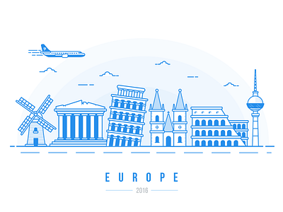 Europe Calling... amsterdam berlin dublin europe european landmark line london paris pisa rome