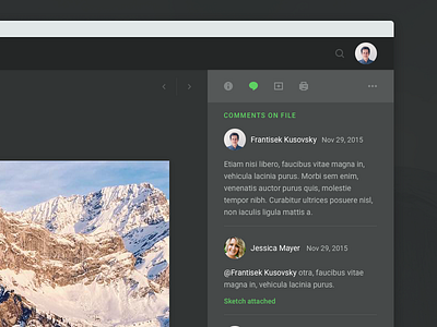 File view app board comment file flat interface item productivity project ui ux web