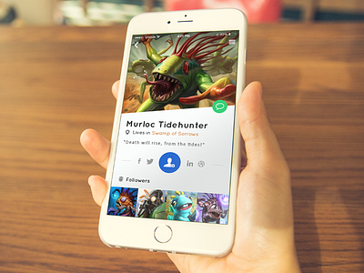 Daily UI #006 / User Profile 006 blizzard daily ui murloc profile ui user user profile video games