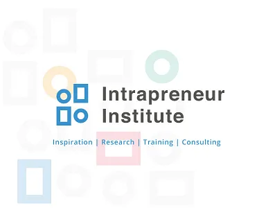 Intrapreneur Institute branding flat icons identity logo system typography vector