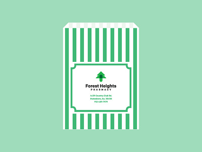 Prescriptive Assets bag branding clean forest gift illustration logo design pharmacy pill stripes tree vintage