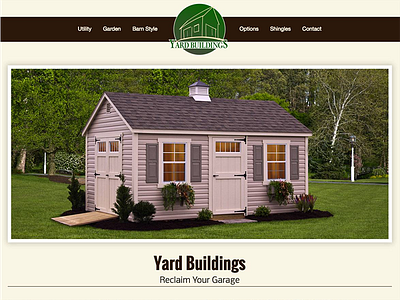 Shed Website Mockup home page landing page responsive shed website ui uiux ux web design