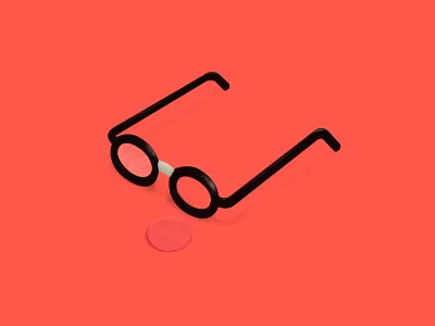 Glasses [New Rocketship.fm Homepage] broken coke bottle glasses homepage illustration landing lense orange tape