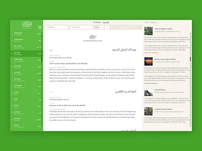 Quran dashboard holy muslim quran ui ux website
