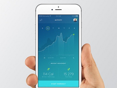 Fitness Tracker UI app betraydan clean fitness graph minimal mobile product stats ui ux