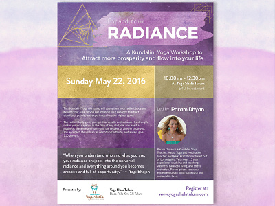 Flyer for yoga workshop brochure flyer print yoga