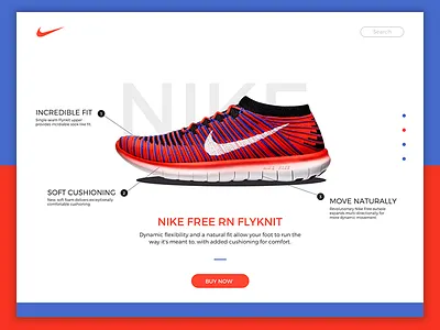 Daily UI #12 Single Product 12 dailyui e commerce flynkit nike product shoe single web website