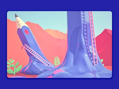 Lonely Tower #2 3d c4d paradise pencil tower vray