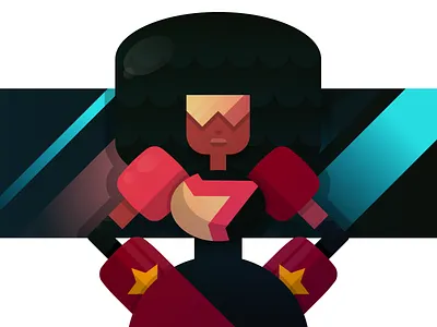 Garnet flat garnet illustration steven universe vector