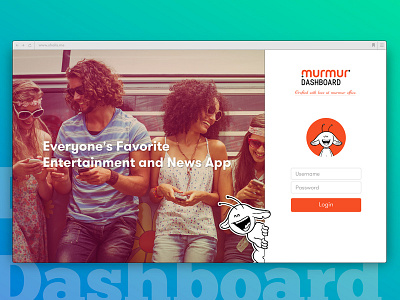 Murmur Dashborad Login app dashboard login login murmur shot ui ux