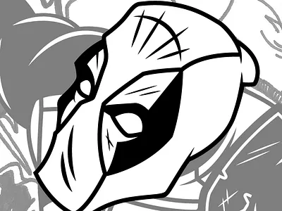 Deadpool Wooden Boombox adobe illustrator deadpool design illustration ink marvel superhero vector