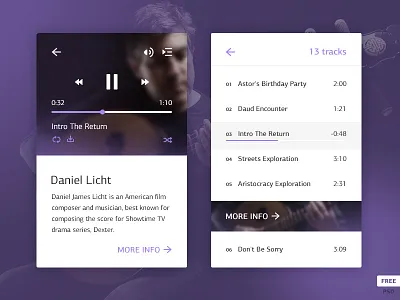 Day 009 Music Player 009 dailyui interface music player ui ux