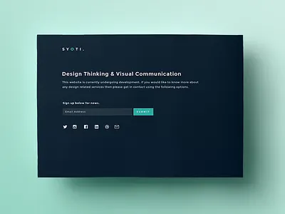 Syoti Dribbble coming soon digital nomad freelance graphic designer landing page sign up syoti uxui web design
