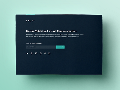 Syoti Dribbble coming soon digital nomad freelance graphic designer landing page sign up syoti uxui web design