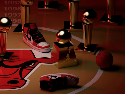 Michael Jordan 3d cg cinema4d jordan rozov visualisation wnbl