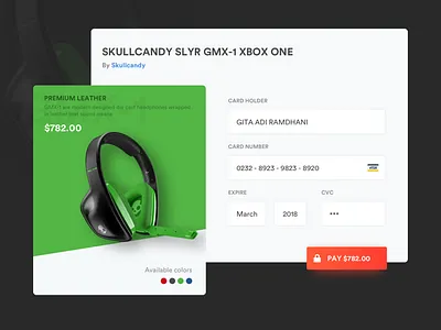 Daily UI Challenge #002 — Credit Card Checkout buy checkout credit card dailyui product store