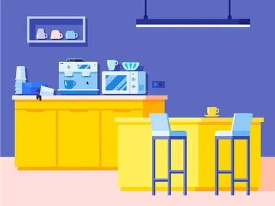 Kitchen coffee coffee maker cup flat kitchen microwave office