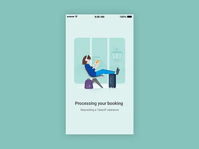 Google Flights booking processing android book on google booking google google flights illustration material material design