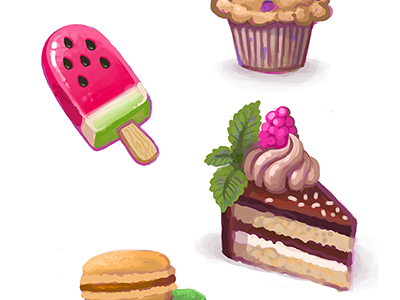 Desserts blueberry cake cream desserts food ice macarons muffin sweet