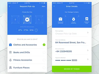 Storage App app design ios sketch storage ui user interface ux