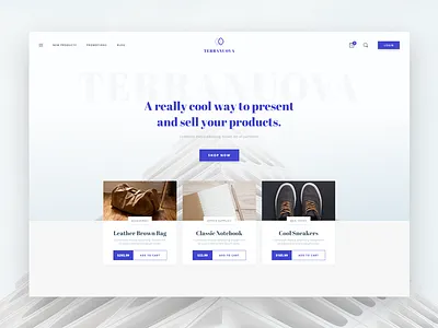 Shop Header clean design ecommerce shop sketch template ui website