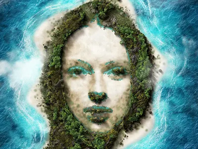 Island Photoshop Action action aerial earth generator geo geographic island land map photoshop satellite sea