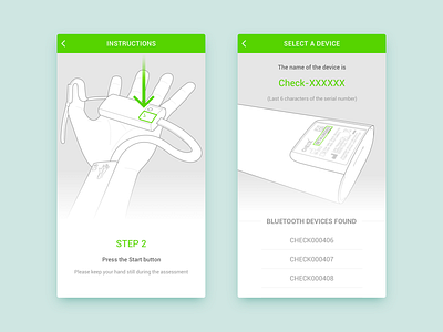 Device Set-up & Connect walkthrough app design clean connect exercise fitness health minimal mobile app setup ui walkthrough