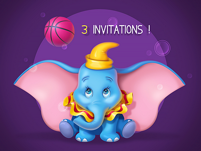 Dumbo animal basketball cartoon circus disney dumbo elephant figure game illustration