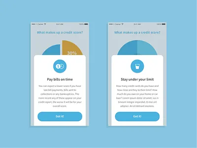 Credit Score Pop Up app banking bright credit flat friendly ios light modal popup score ui