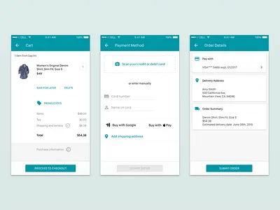 Check Out Flow app check check out e commerce flow material mobile out payments purchase simple ui