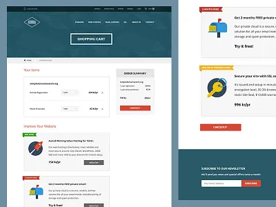Shopping Cart for Web Hosting Company domain ecommerce flat grid icon shoppingcart ui webhosting