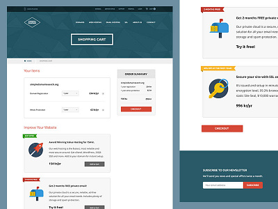Shopping Cart for Web Hosting Company domain ecommerce flat grid icon shoppingcart ui webhosting