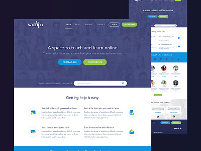 Education Landing Page blue education green landingpage tutoring ui ux website