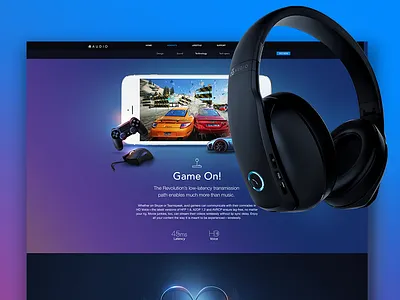 66Audio Site & Revolution Product Page 66audio audio buy design headset mobile music page revolution samborek sound ui